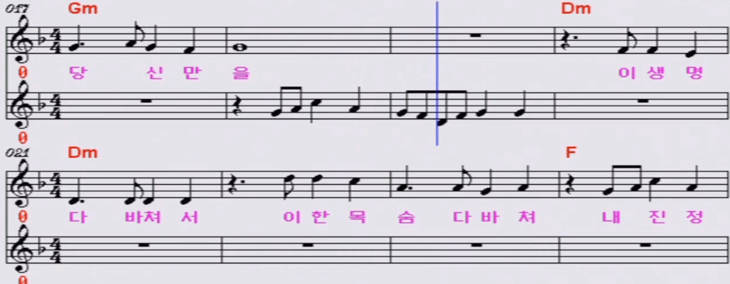 나훈아 가지마오 악보