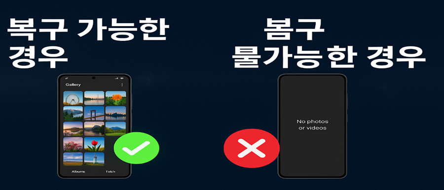 갤럭시 사진 복구 가능한 경우 vs 불가능한 경우