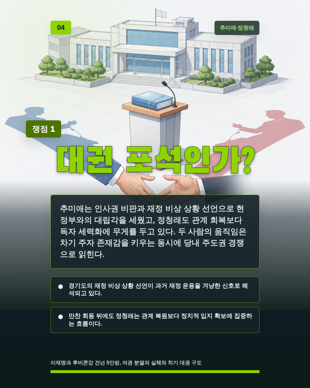 대권 포석인가?