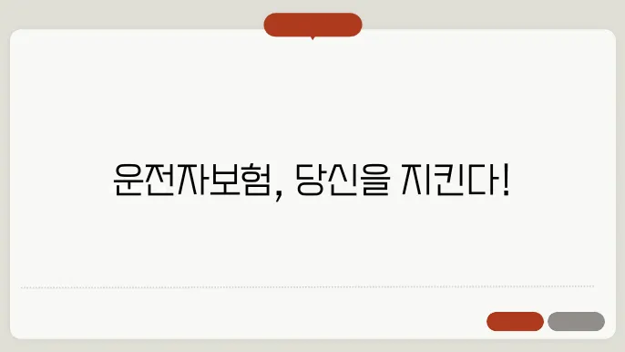 운전자보험 보장내용