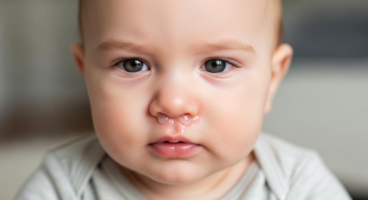 아기 독감 증상 콧물