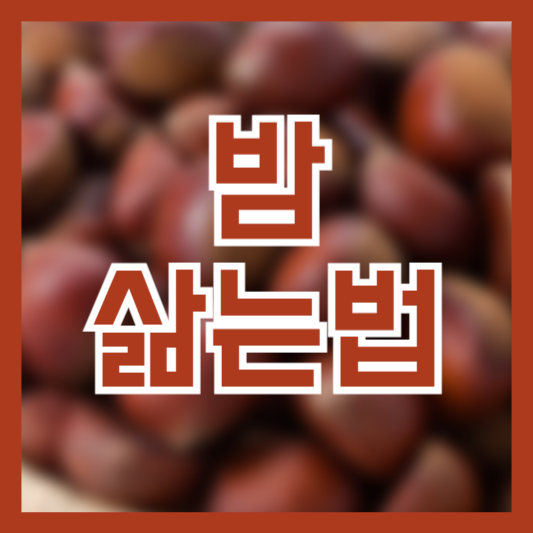 밤 삶는법 집에서도 밤 벌레 없이 먹고 보관하는 방법!