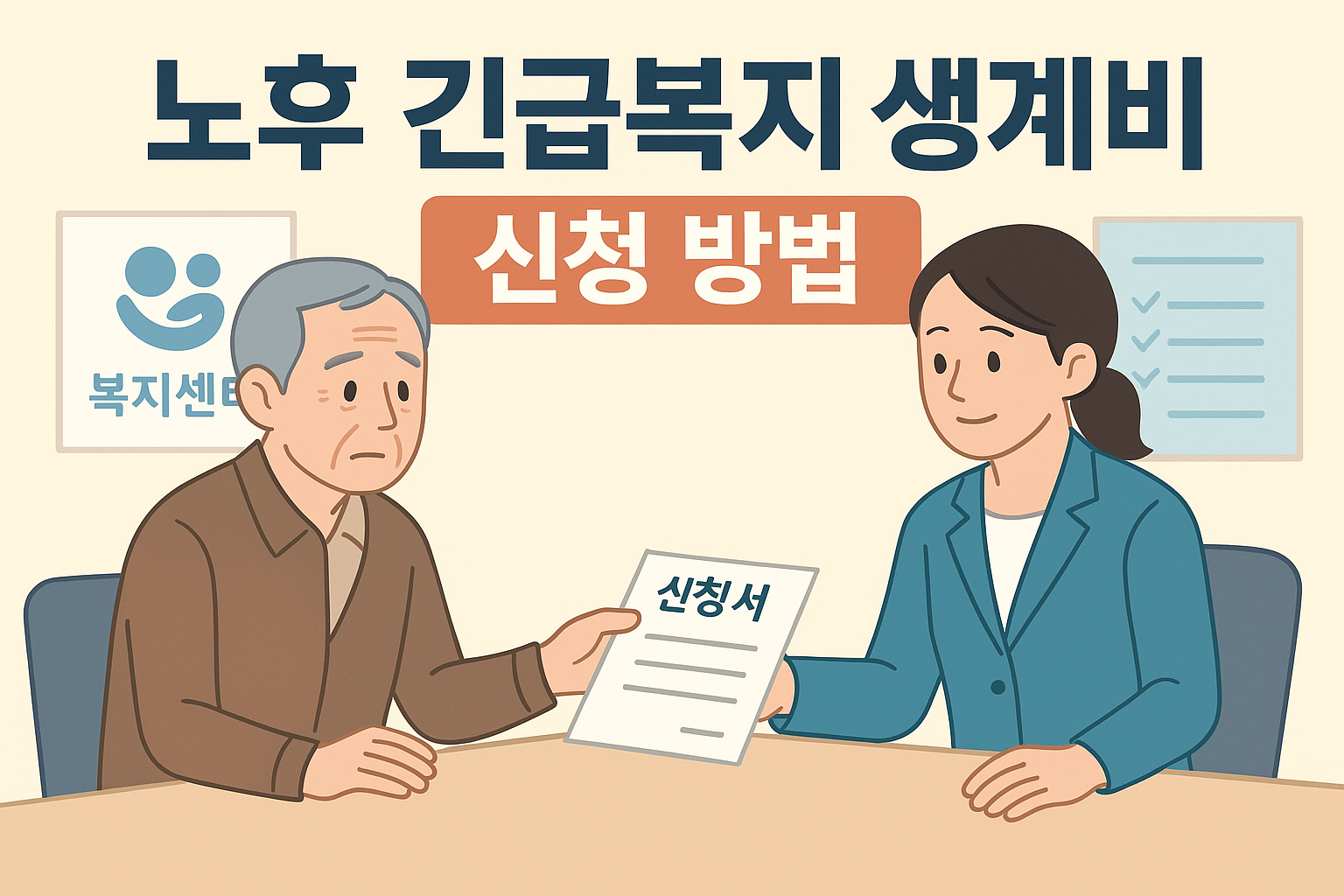 노후 긴급복지 생계비 신청 방법 – 위기 상황에서 빠르게 지원받는 법