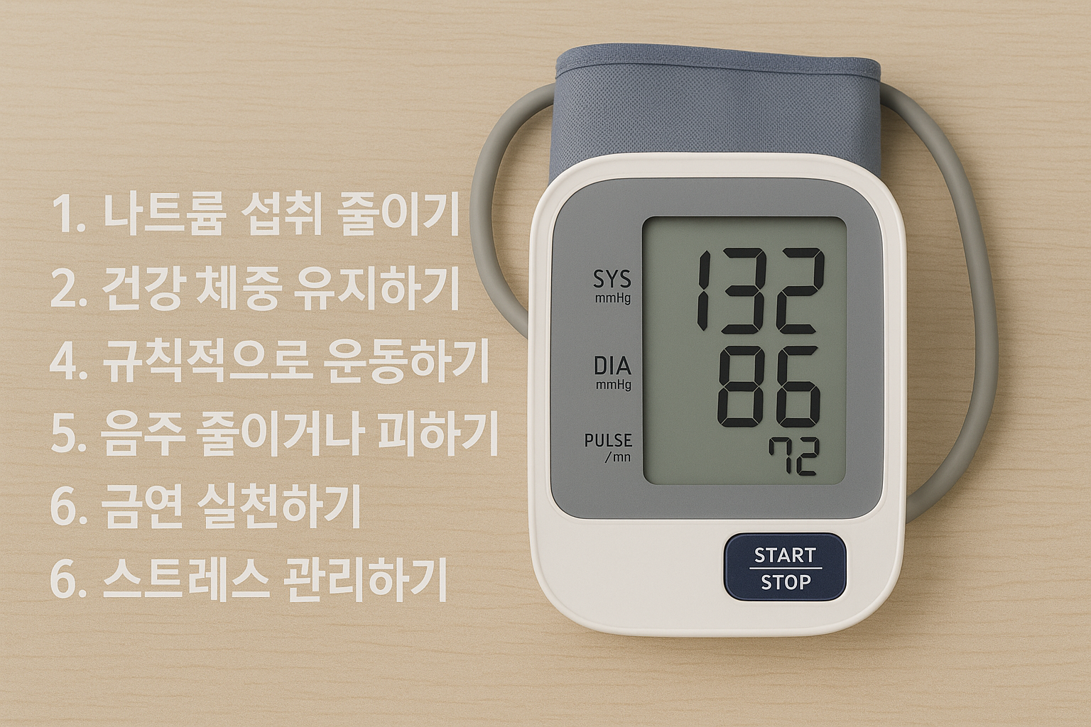 고혈압 환자를 위한 7가지 생활습관 변화.