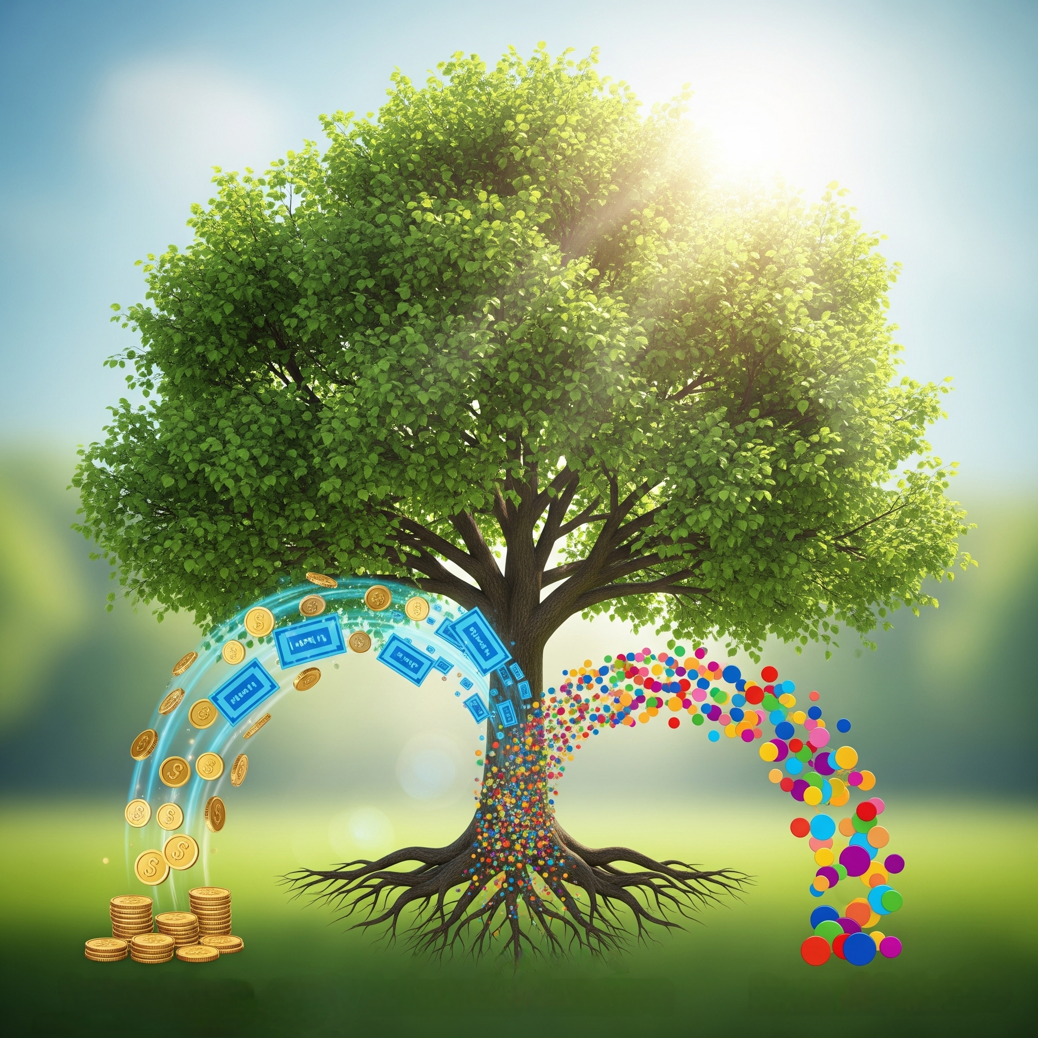 잔돈, 커피값, 포인트를 스마트폰으로 간편하게 투자하는 모습