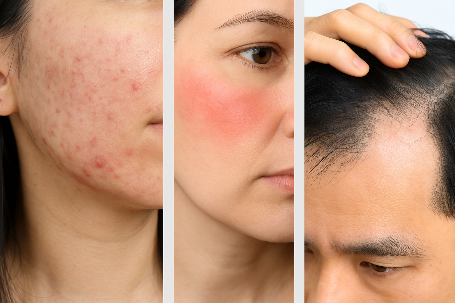 피부 염증 붉어짐 탈모