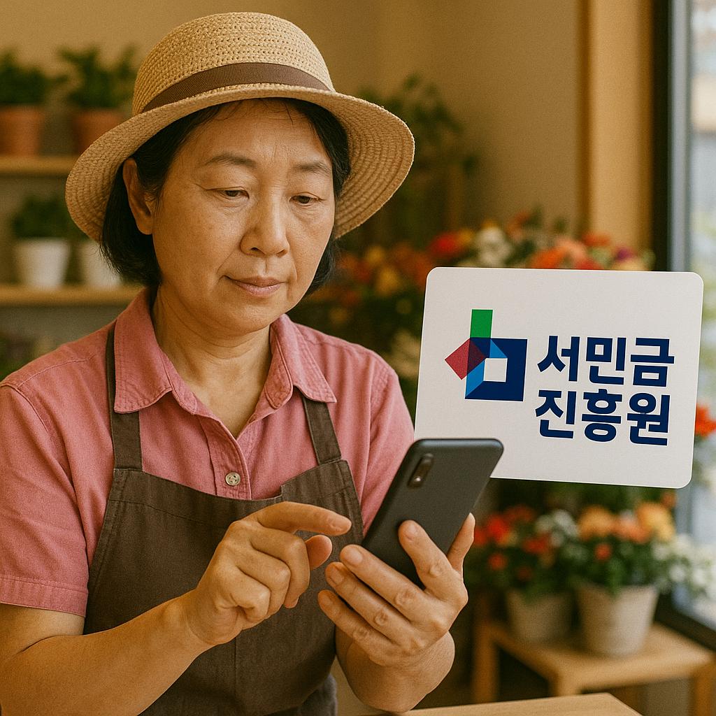 경기침체 저성장 시대, 서민금융진흥원 상품들 알아보세요 ! 햇살론부터 소액생계비대출까지, 지금 바로 신청하세요 ! - 꽃집 사장님도 서민금융진흥원을 알아보는 모습