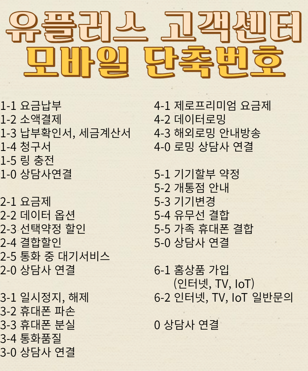 유플러스 고객센터 전화번호 모바일 전화 TV IoT 분실신고