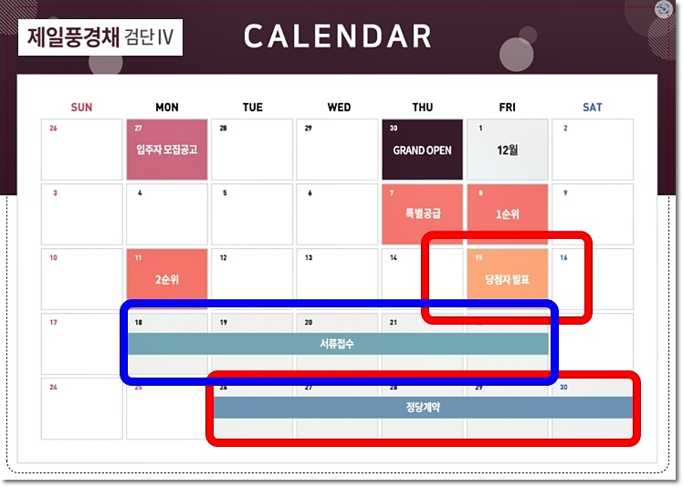 검단 제일풍경채 분양 일정 및 당첨자 발표일