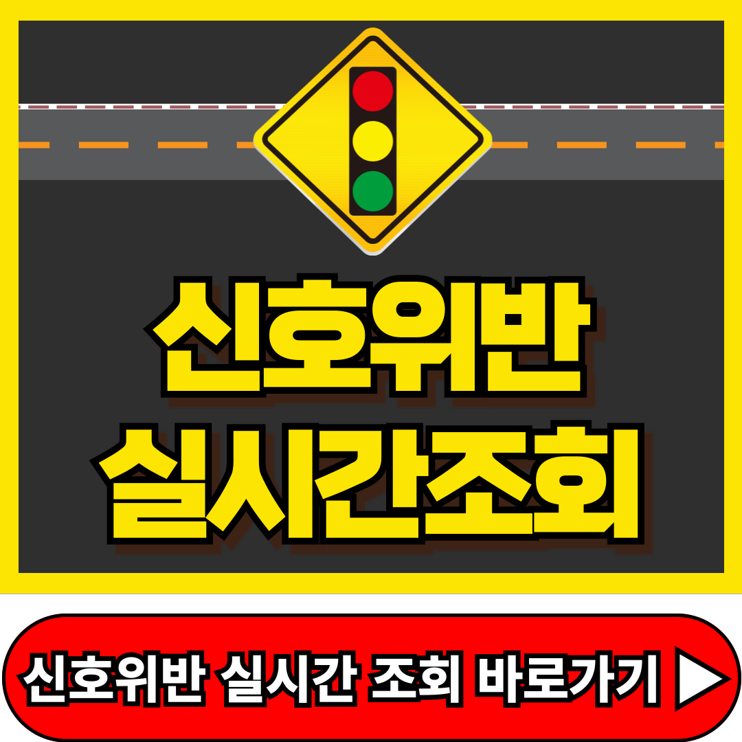 신호위반 실시간 조회 방법, 경찰청 교통민원24