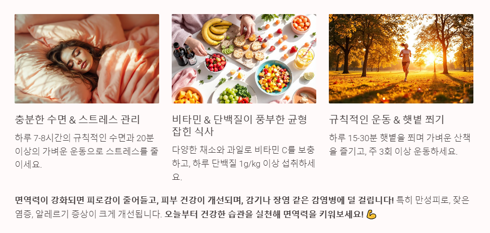 면역력을 높이면 건강이 달라진다.