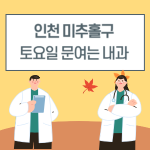 인천 미추홀구 토요일 내과 진료 병원 리스트