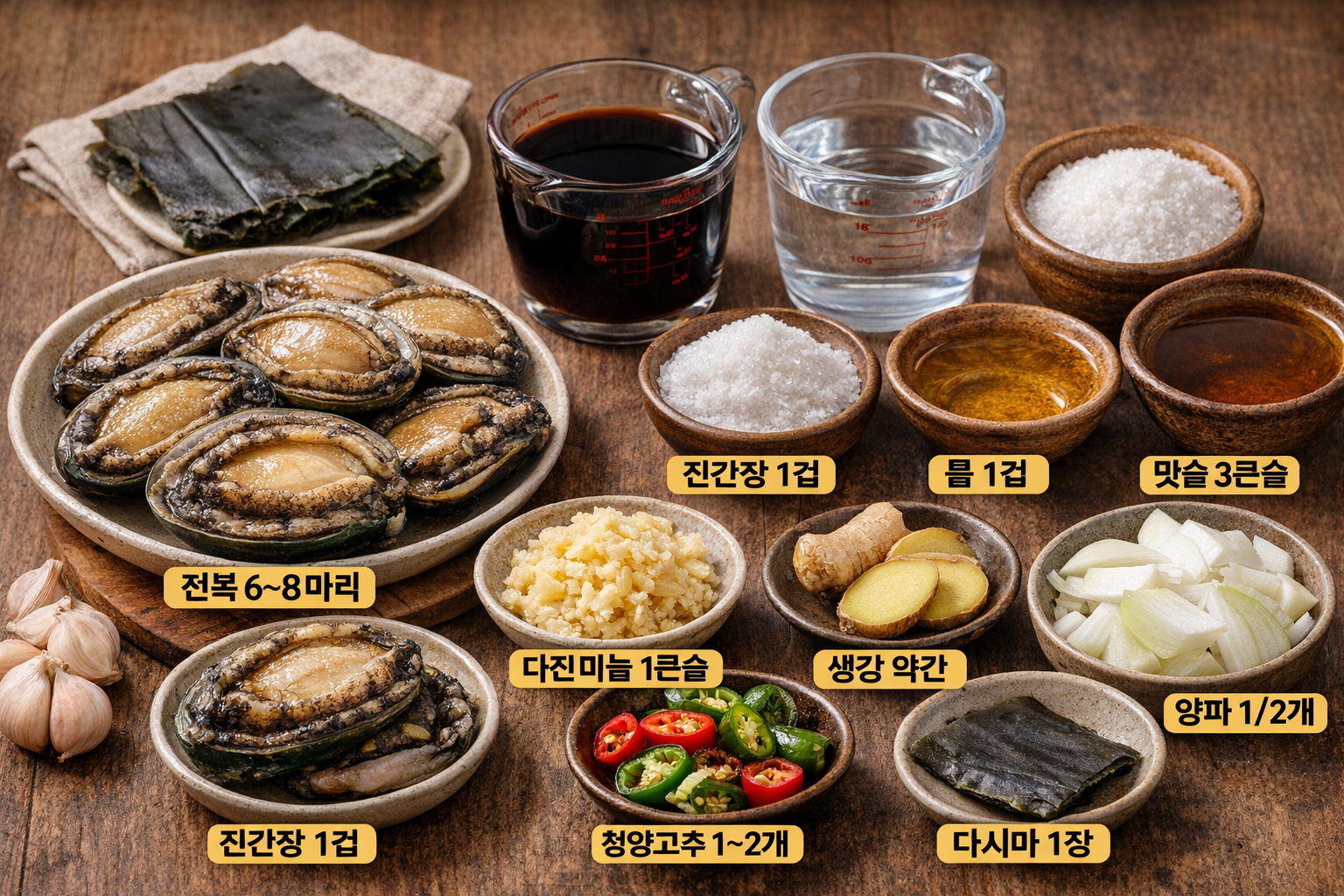 전복장 기본 재료