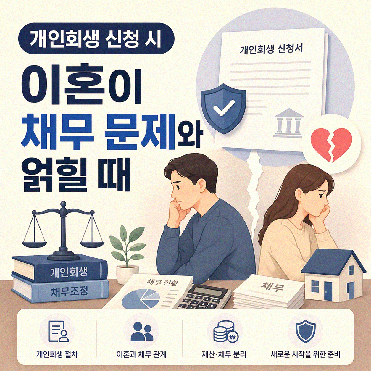 개인회생 신청 시 이혼이 사유가 될 수 있을까요?