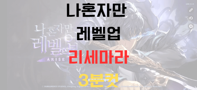 나 혼자만 레벨업 메인 사진