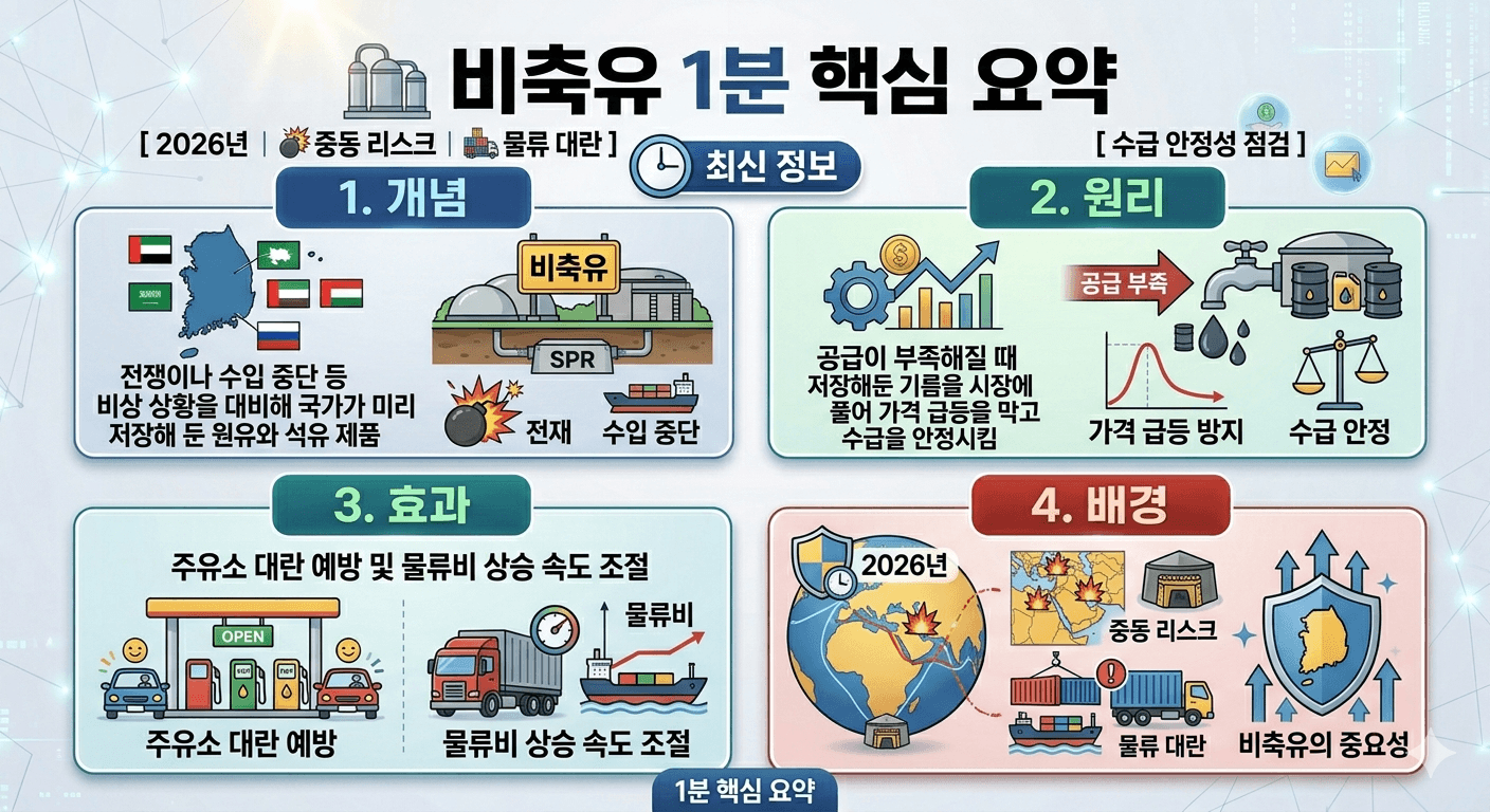 기름값 폭등 막는 비축유 뜻과 방출 시기 영향 정리