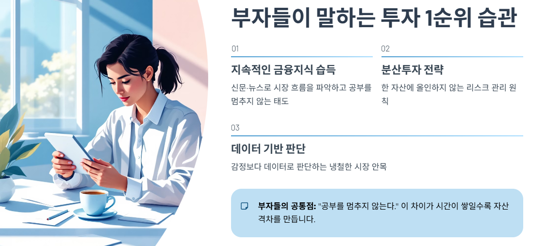 부자들이 말하는 투자 1순위 습관