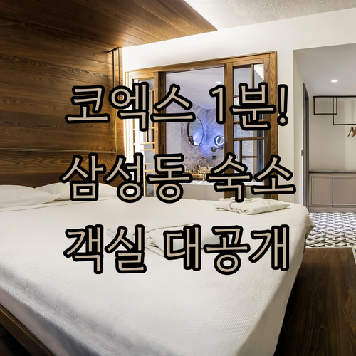 코엑스몰 도보 이동 가능한 삼성동 숙..