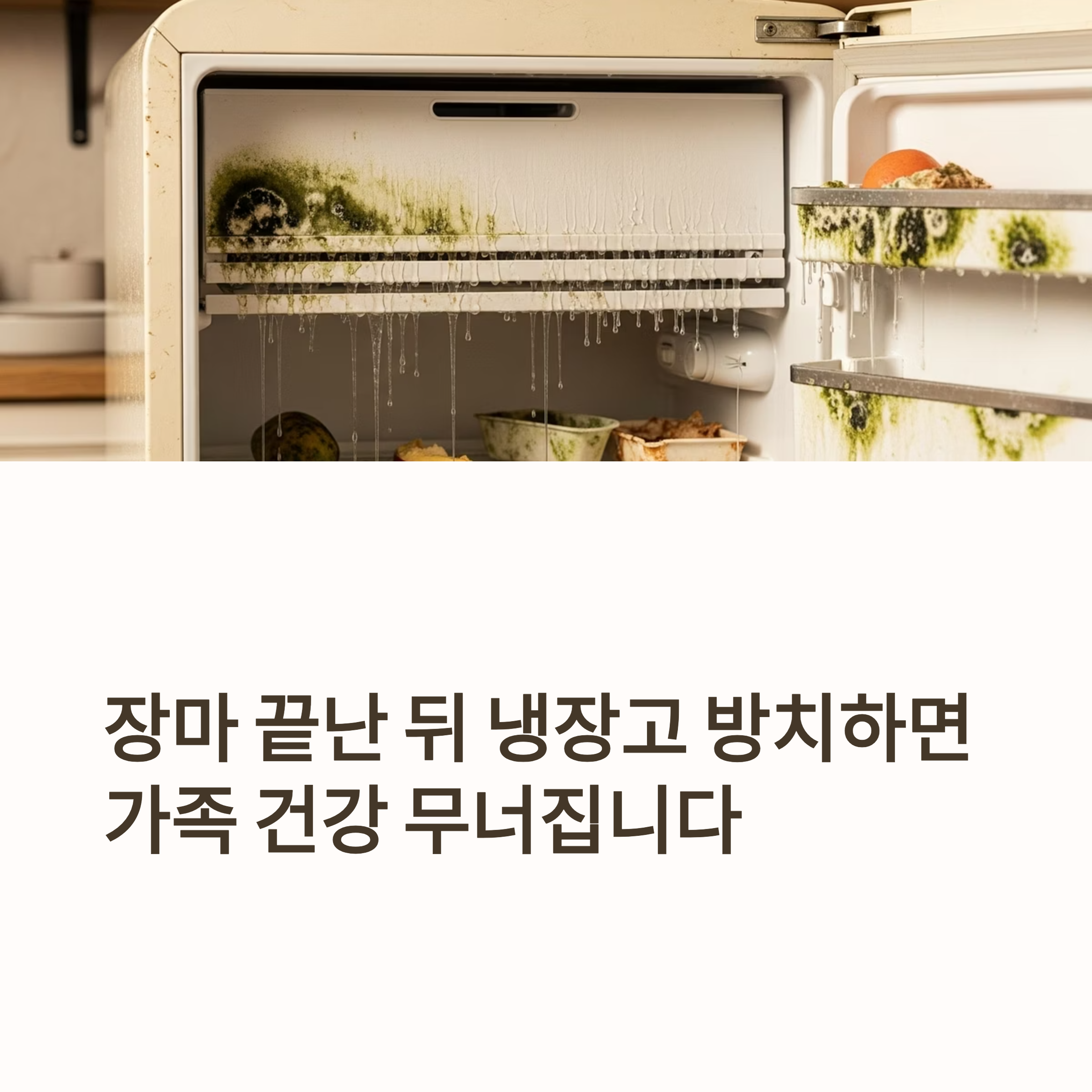 장마 끝난 뒤 냉장고 방치하면 가족 건강 무너집니다