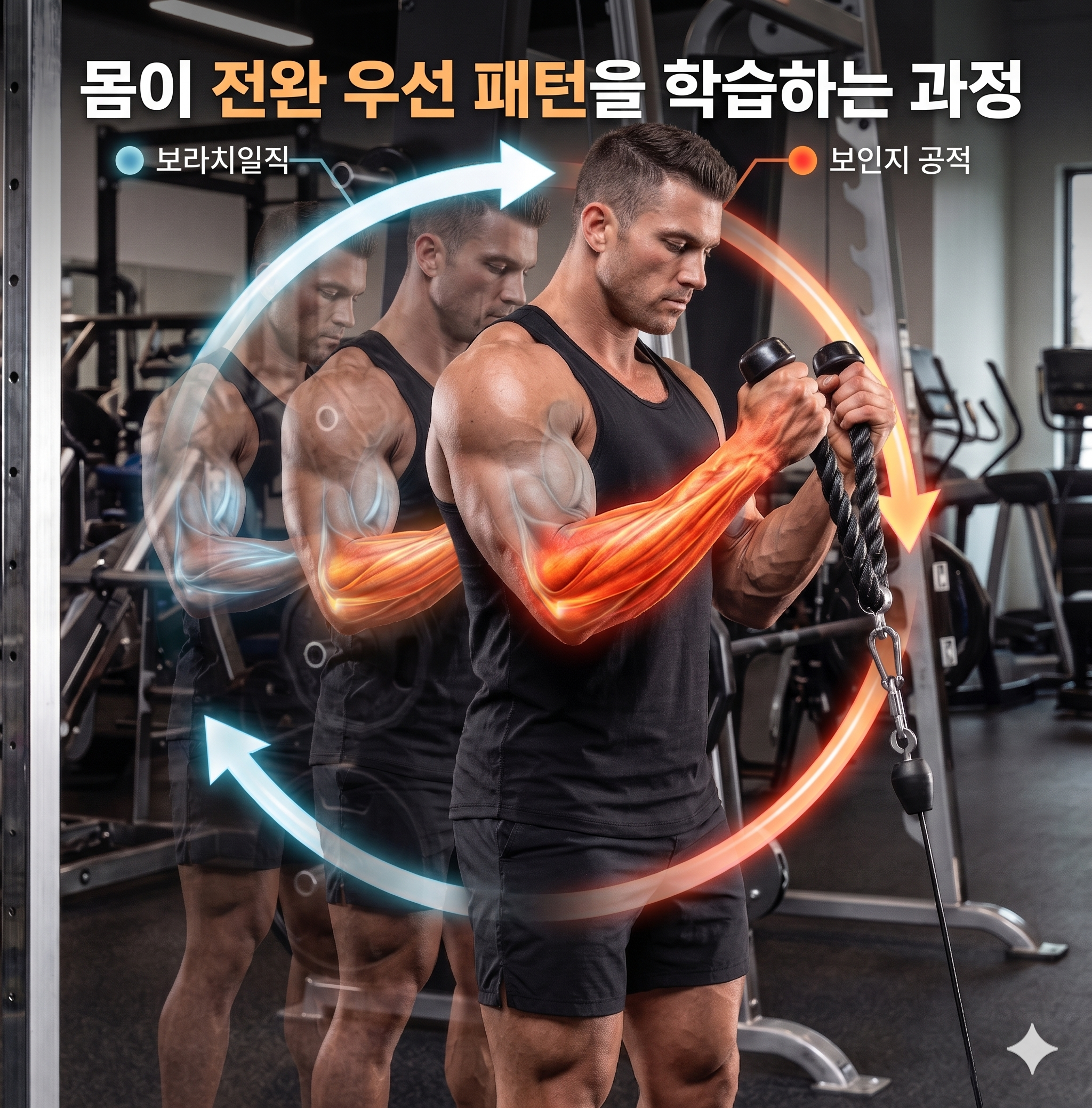몸이 전완 우선 패턴을 학습하는 과정