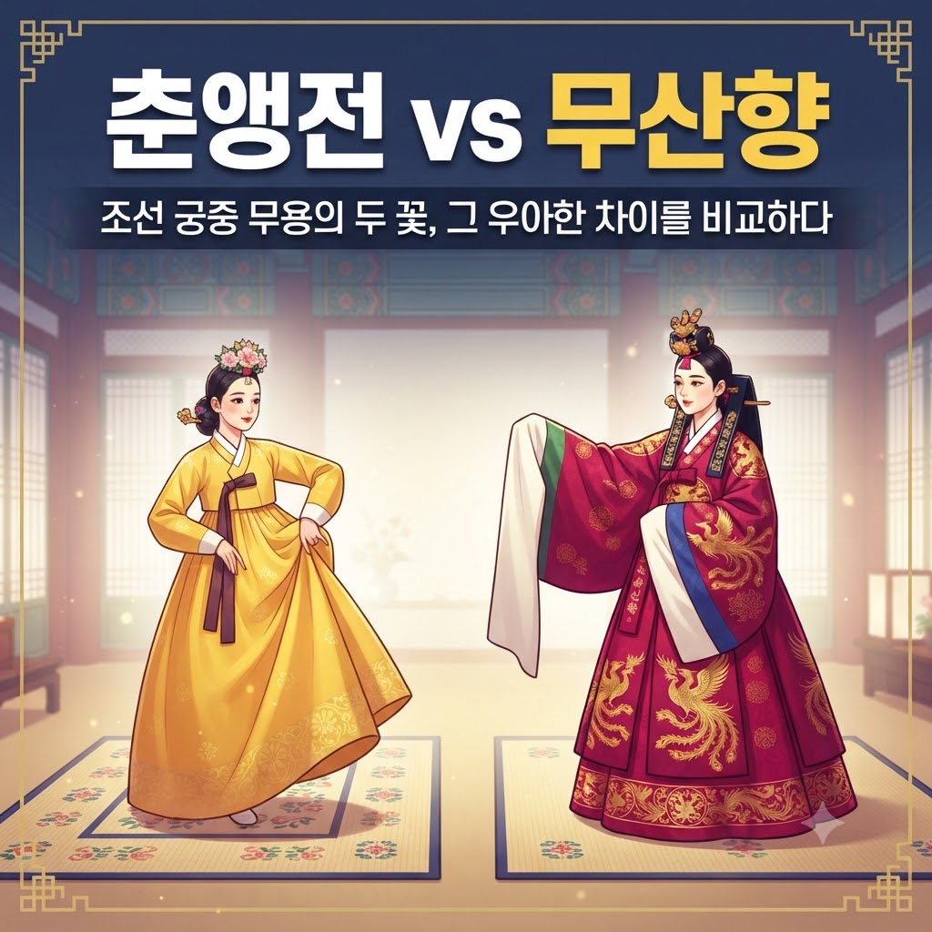 춘앵전 vs 무산향: 조선 궁중 무용의 두 꽃, 그 우아한 차이를 비교하다