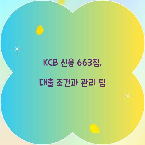 KCB 신용 663점