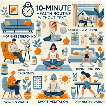 건강 루틴 10분 실천법 이미지