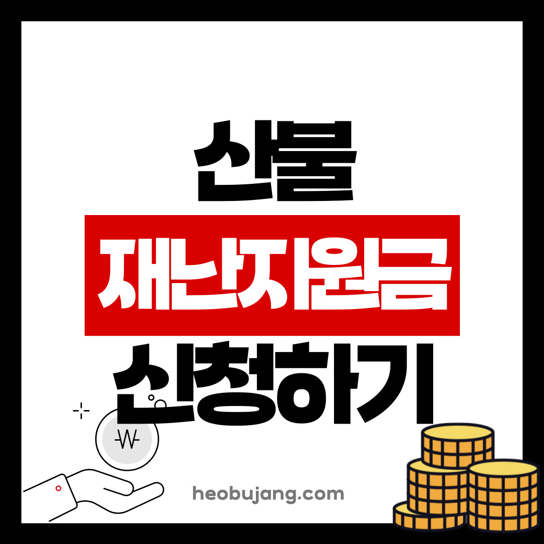 산불 재난지원금 신청하기