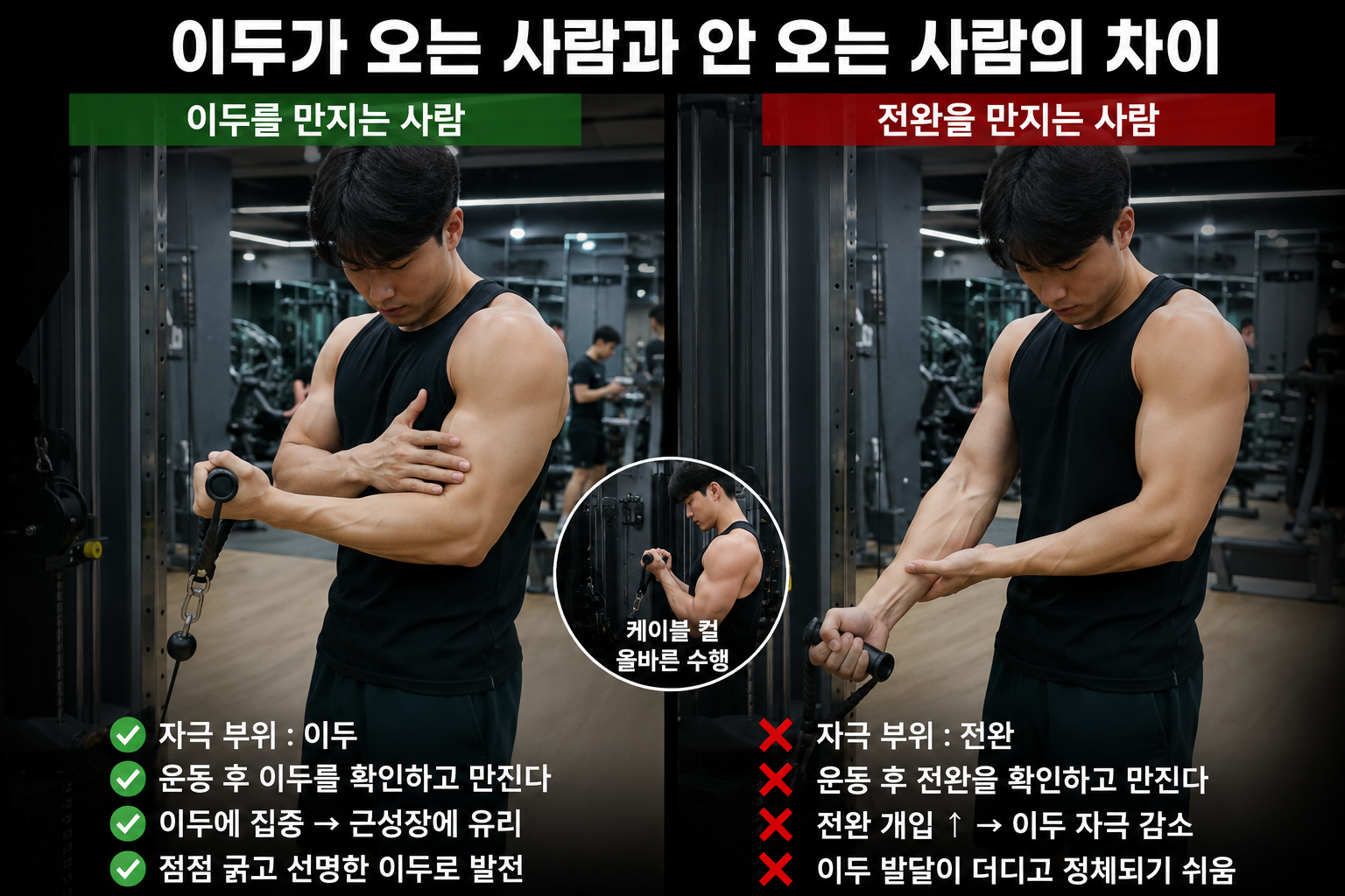 이두가 오는 사람과 안 오는 사람의 차이