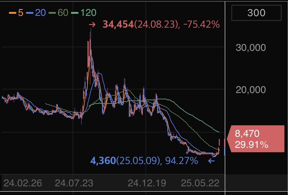 코로나재확산-더바이오메드-상한가-차트
