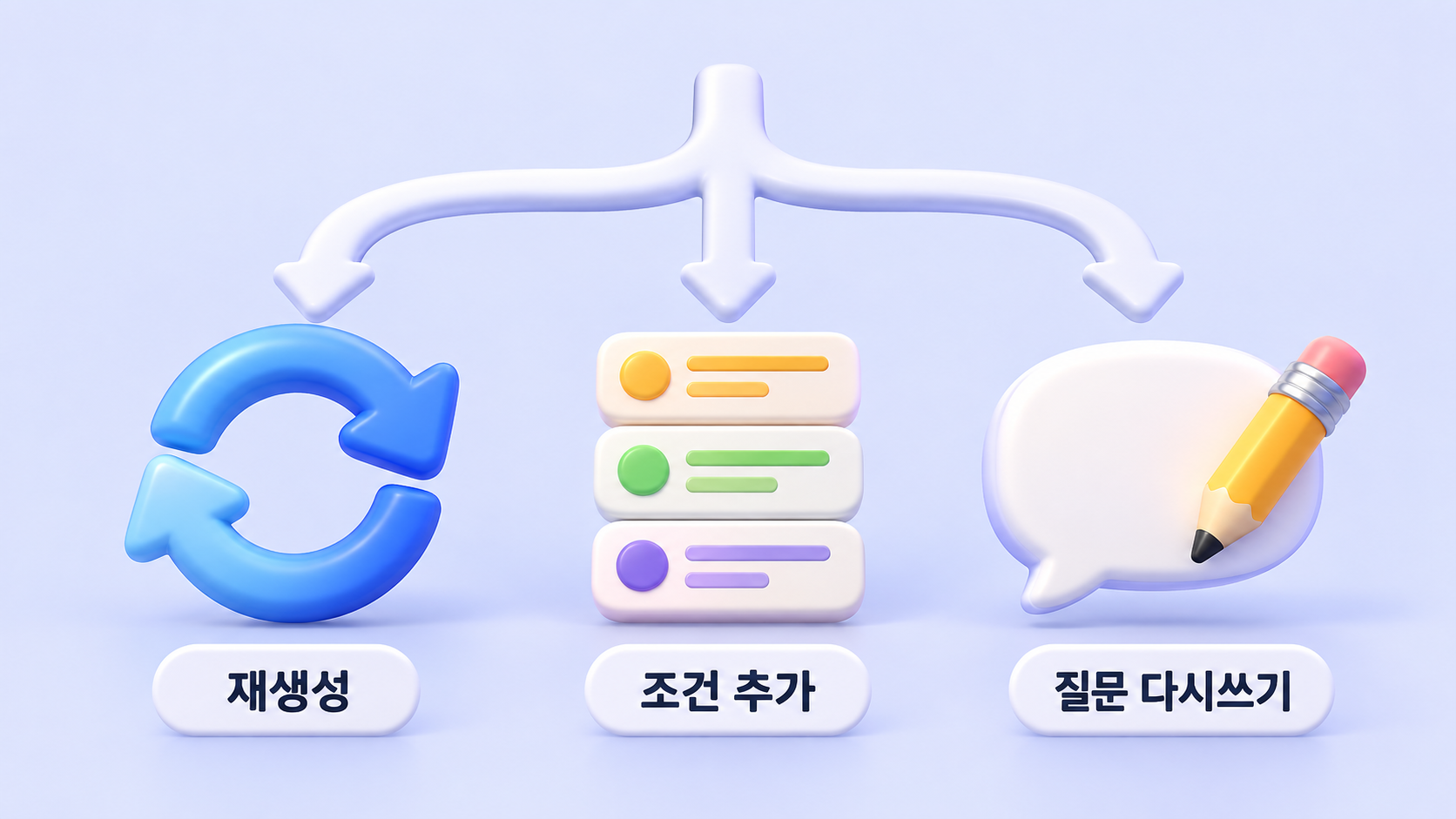 세 가지 방법이 갈라지는 지점