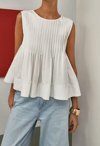 트레인 롱 블라우스