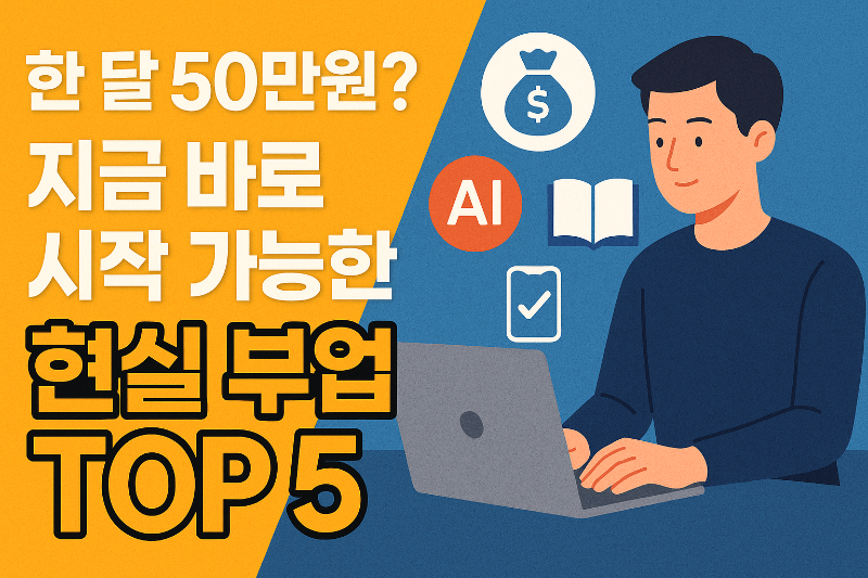 한 달 50만원 현실 부업 TOP5