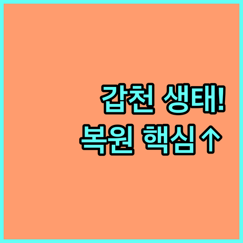 대전 갑천 생태 복원 프로젝트: 습지..