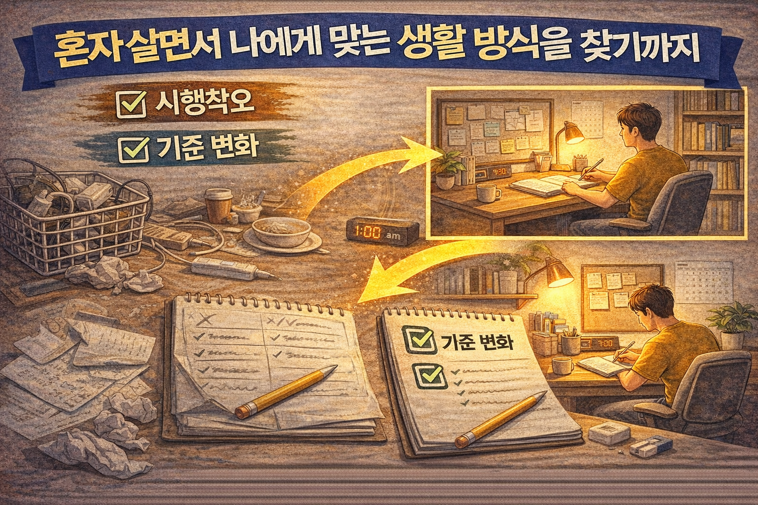 혼자 살면서 나에게 맞는 생활 방식을 찾기까지 – 시행착오와 기준 변화의 기록