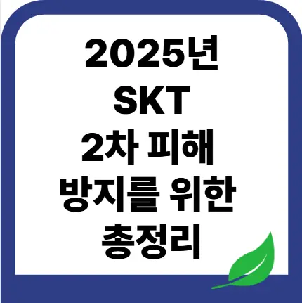 2025 skt 2차 피해 방지를 위한 총정리, 티월드 바로가기