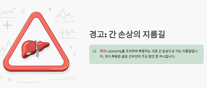 아세트아미노펜 과량 복용시 간 손상 주의