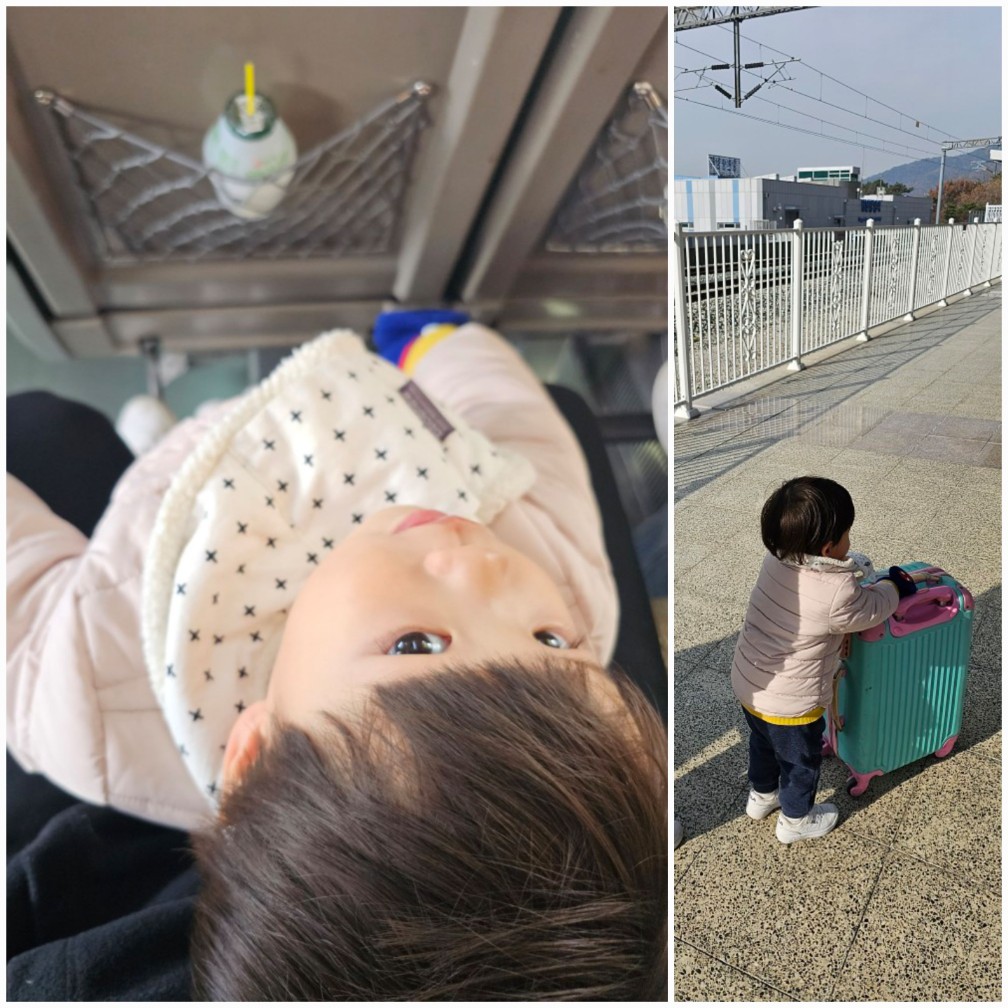 아이와 함께 기차