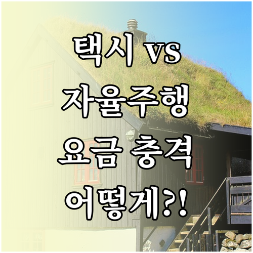 일반 택시와 비교한 자율주행 택시 기..