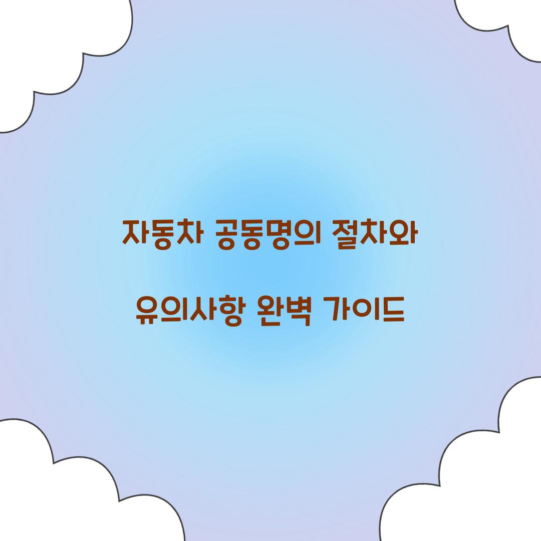 자동차 공동명의