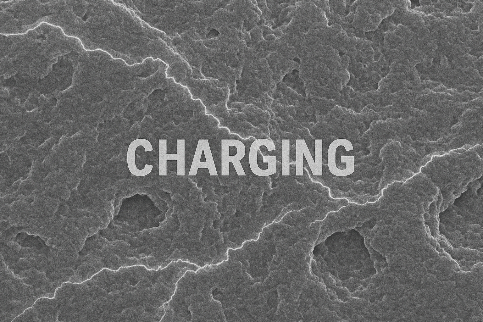 SEM 에서 발생한는 charging effect 의 예시 이미지