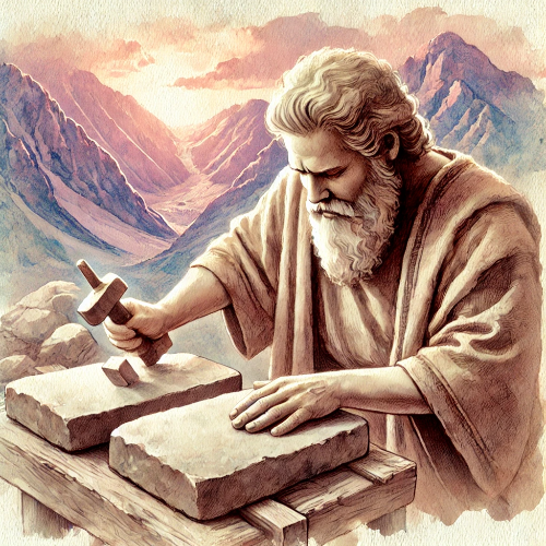 두 돌판을 다듬고 나무궤를 준비하라