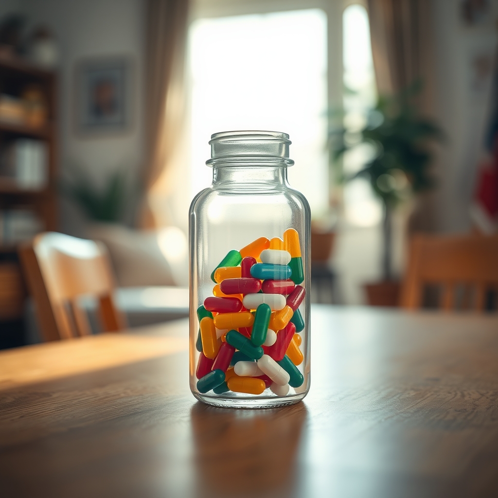 알약이 담긴 병사진