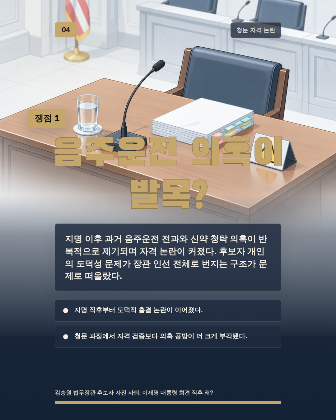 음주운전 의혹이 발목?