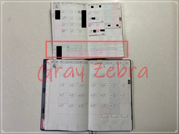 2022 다이어리 월별 통계