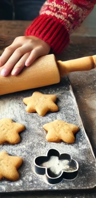 쿠키만들고있는모습