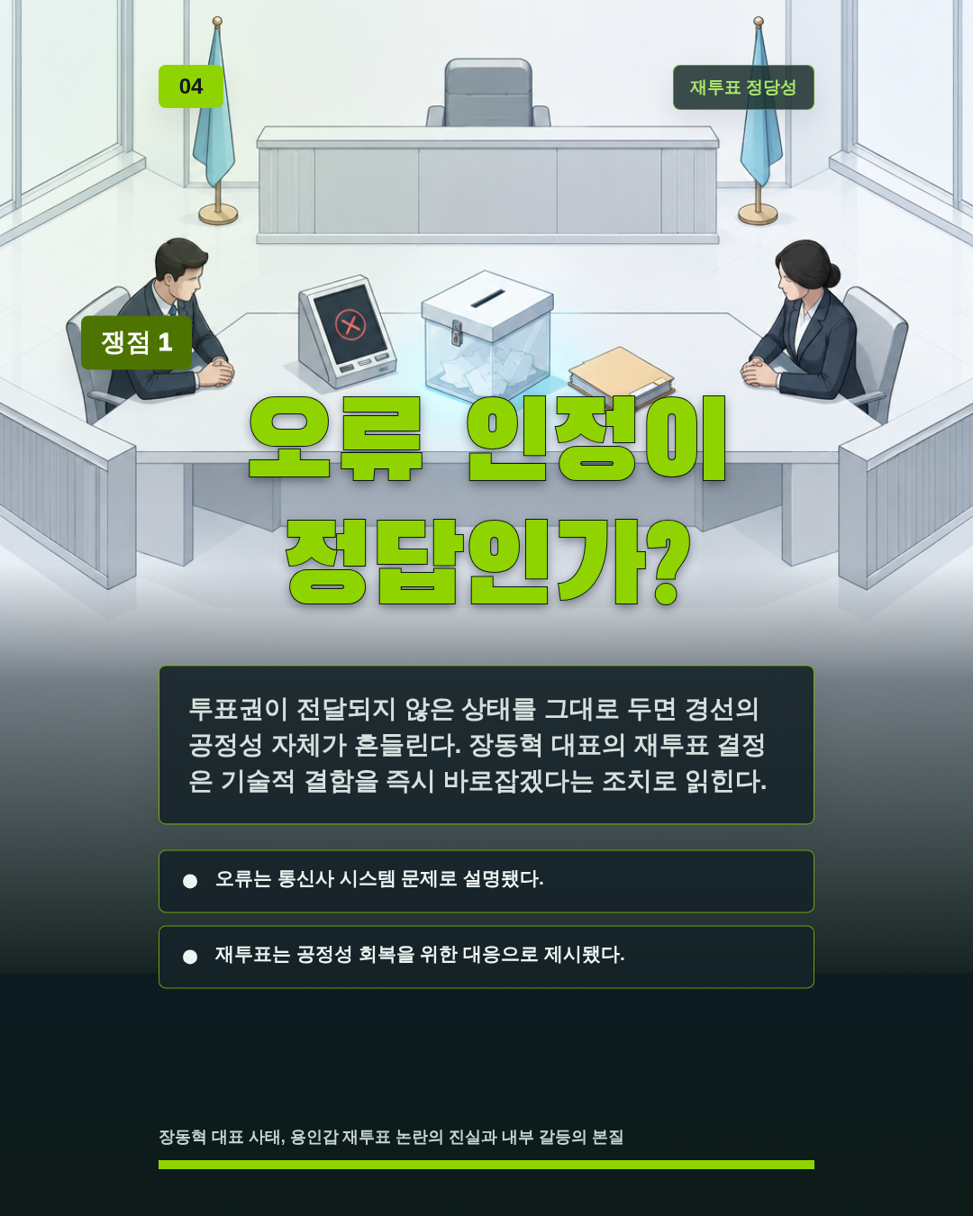 오류 인정이 정답인가?