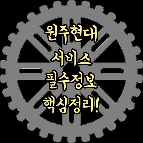 현대자동차 원주 서비스 네트워크 지점..