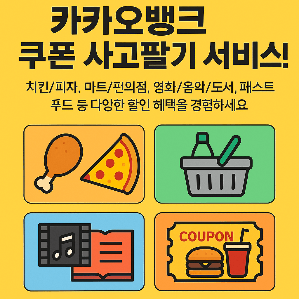 카카오뱅크 쿠폰 사고팔기 서비스로 스마트한 소비생활 시작하기