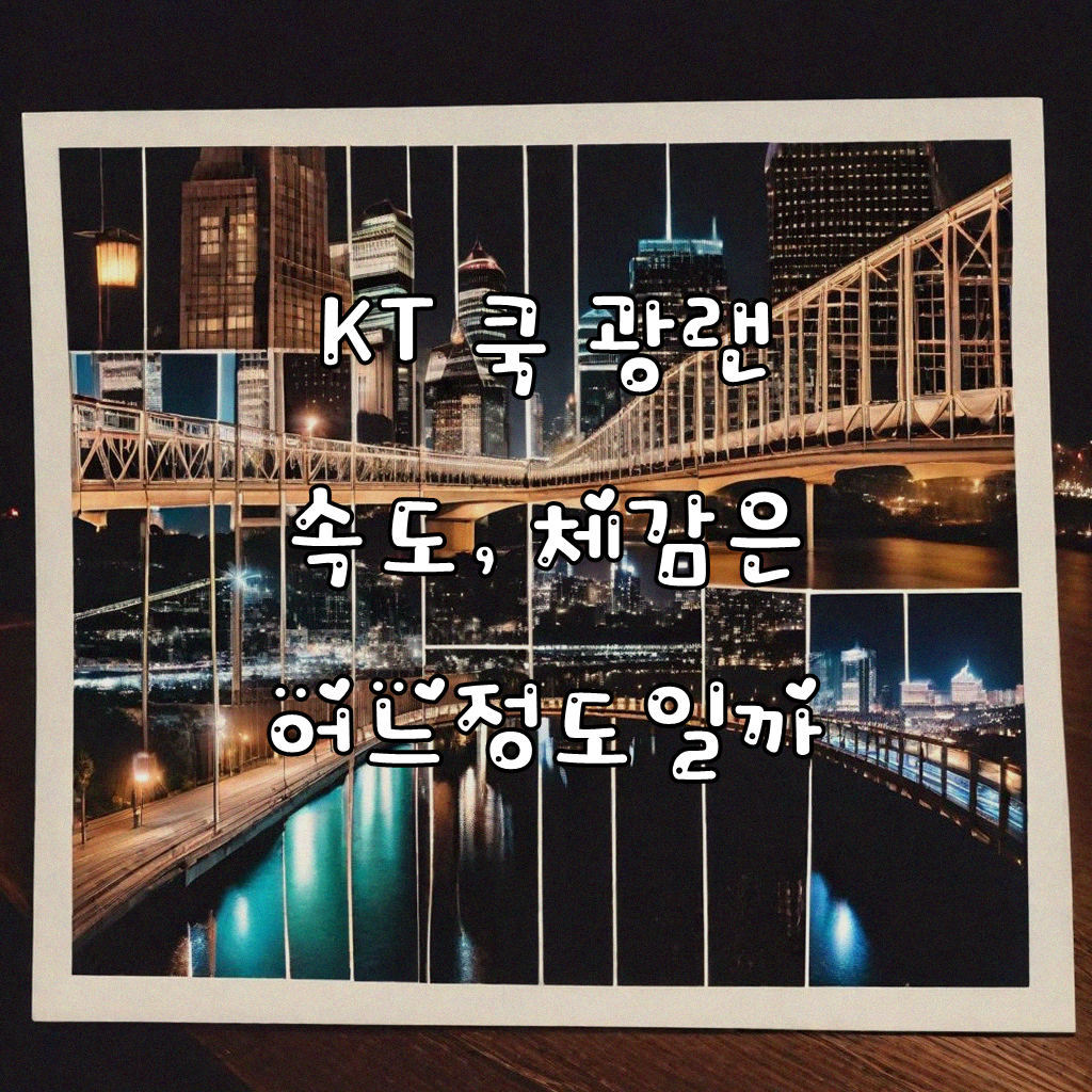 KT 쿡 광랜 인터넷 신청, 어느정도 속도가 나올까